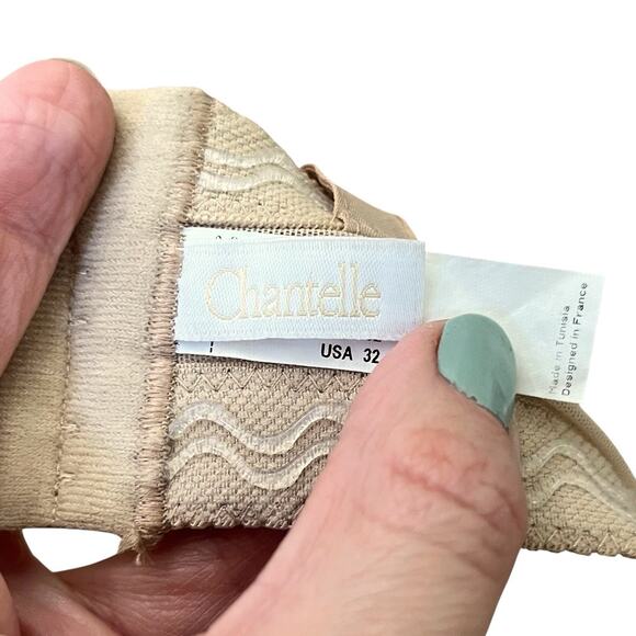 Chantelle Sublime Strapless Bra 32DD Nude Mesh Underwired Molded Lightly Lined - Picture 6 of 8